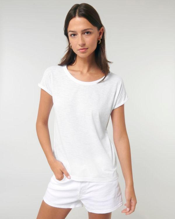 Tee-Shirt Femme Loose | Coton Bio Stella Chiller | Broderie Et Impression