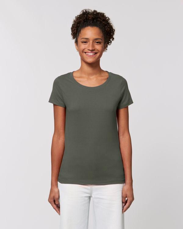 Tee-Shirt Femme Essentiel | Stella Jazzer | Coton Bio  Khaki