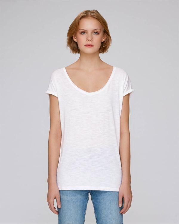 pictoT-Shirt Femme Manches Retroussées | 100% Coton Bio 