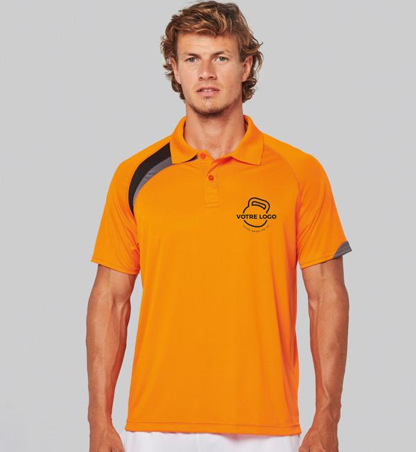 Polo Sport Tricolore Homme À Personnaliser