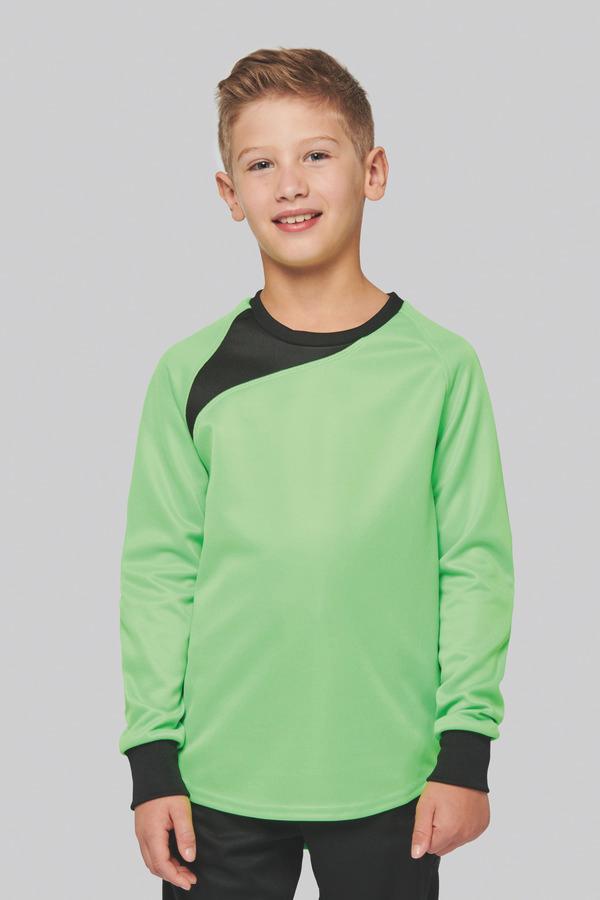 picto Maillot de Gardien Enfant - Polyester, Bord-côte Poignets - PA471 Fluorescent Green / Black