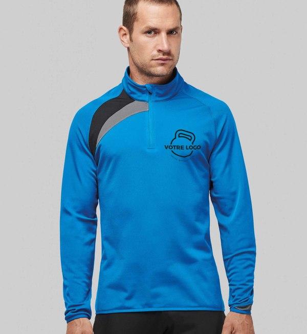 Customizable Zip-Up Training Sweatshirt