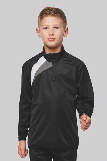 Sweatshirt Training Kids tricolour 3/4 sleeve with zip