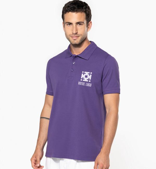 picto Customizable Men's Polo On Tunetoo Yellow