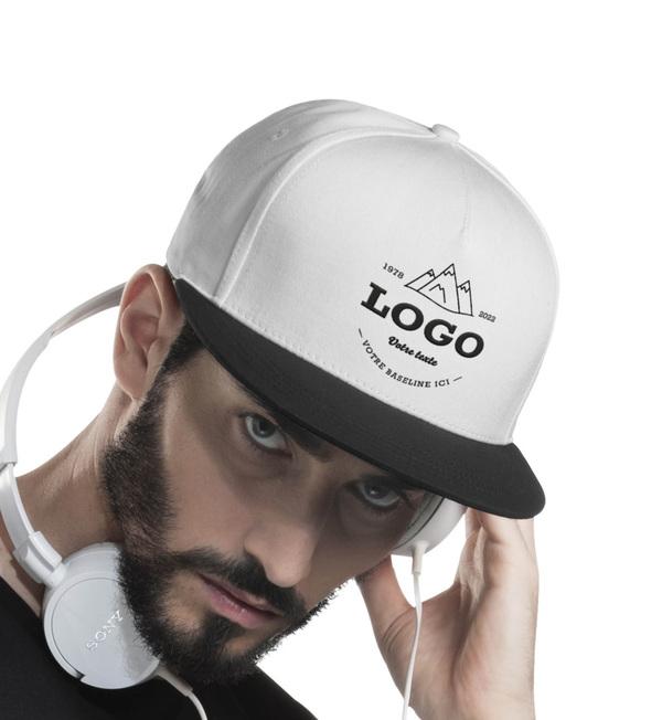 picto Snapback 5 Panneaux K-Up À Personnaliser White / Black