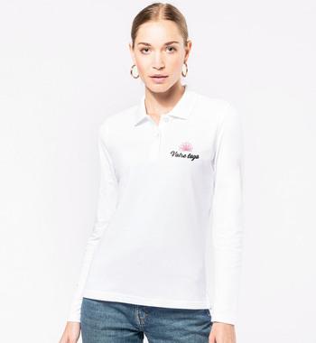 Polo Mujer personalizado Mangas Largas 220g