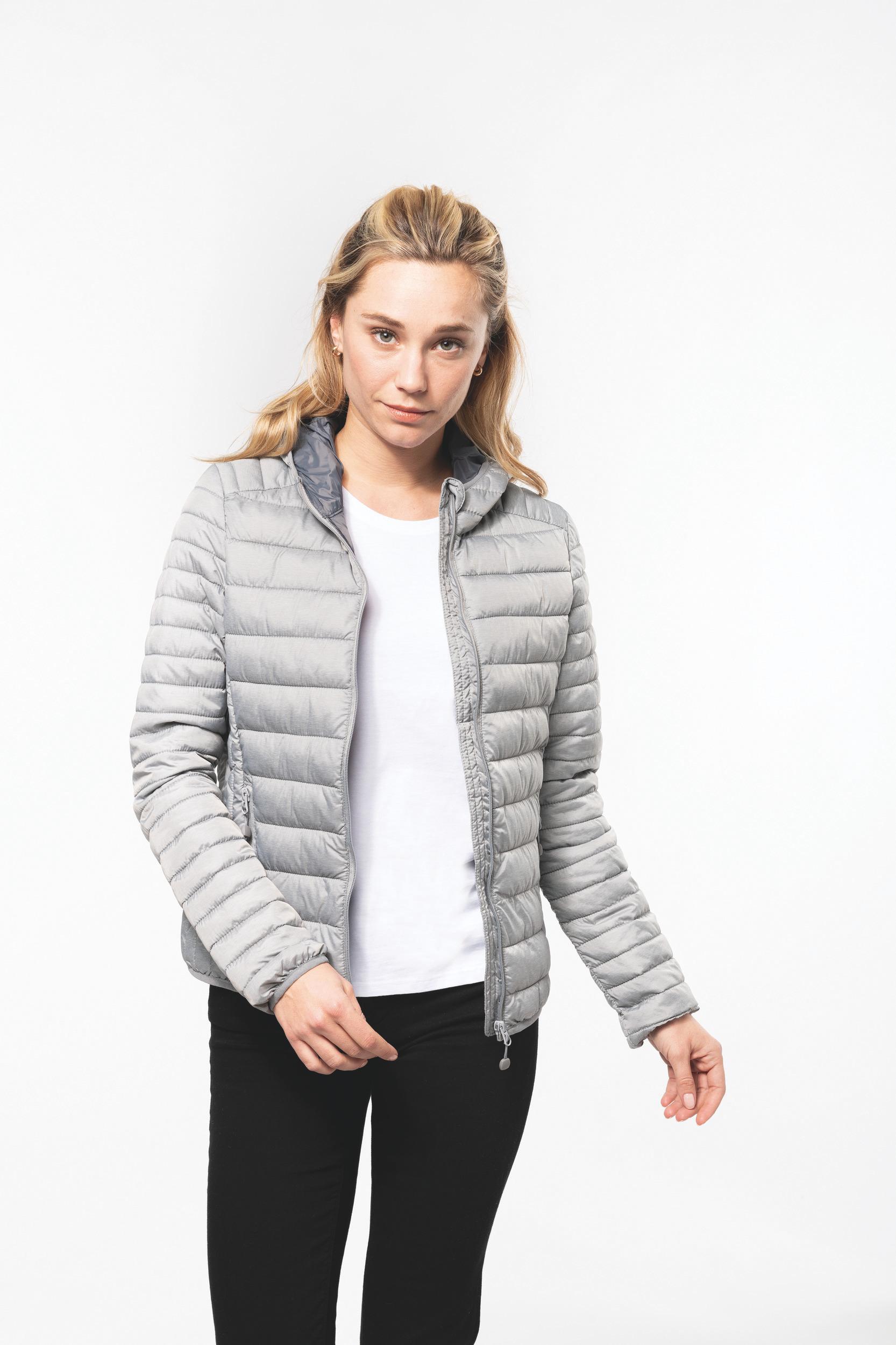 picto Personalisierte Damen-Leichtdaunenjacke Mit Kapuze Black