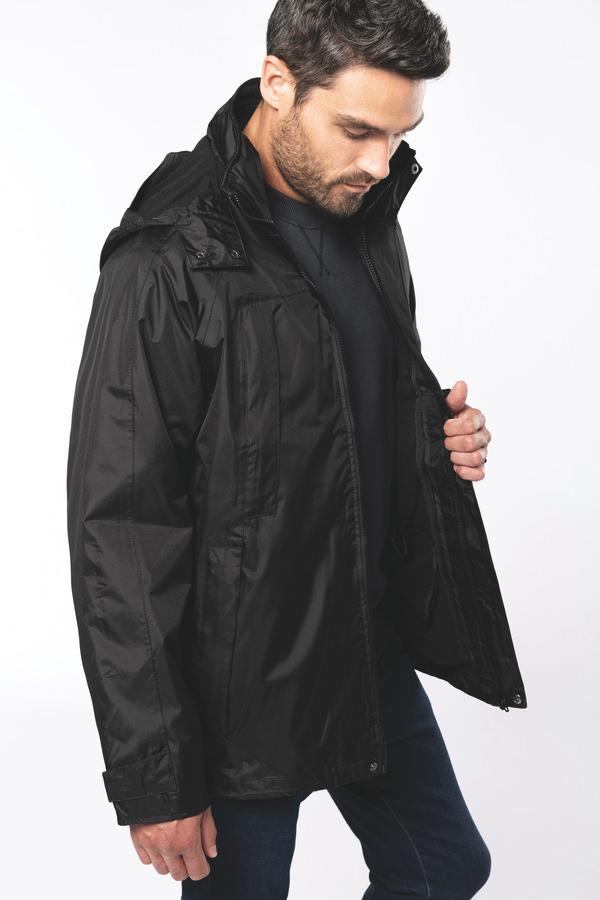 picto Parka Personnalisée Pour Homme 2 En 1 Black