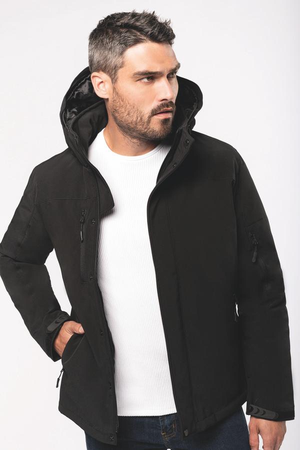 picto Customized Hooded Parka For Men In Embroidery And Printing Titanium