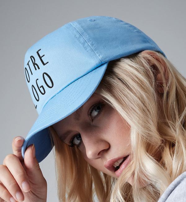 picto Customizable Fashion Cap In Embroidery And Printing Sky Blue