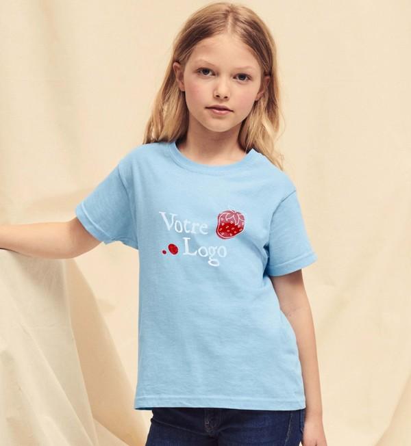 picto Classic Cotton T-Shirt For Children To Customize Orange