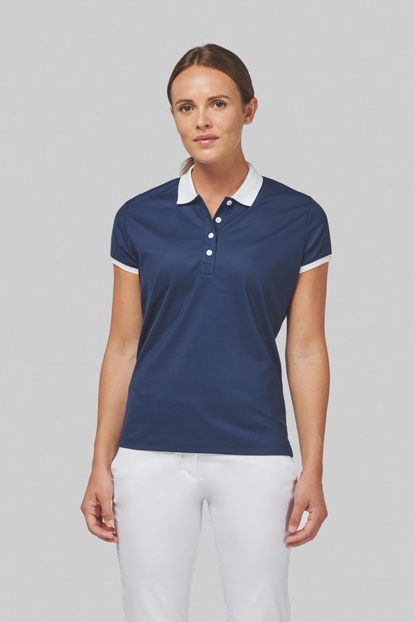 picto Women's Sports Polo | Feminine And Elegant Sporty Navy / White