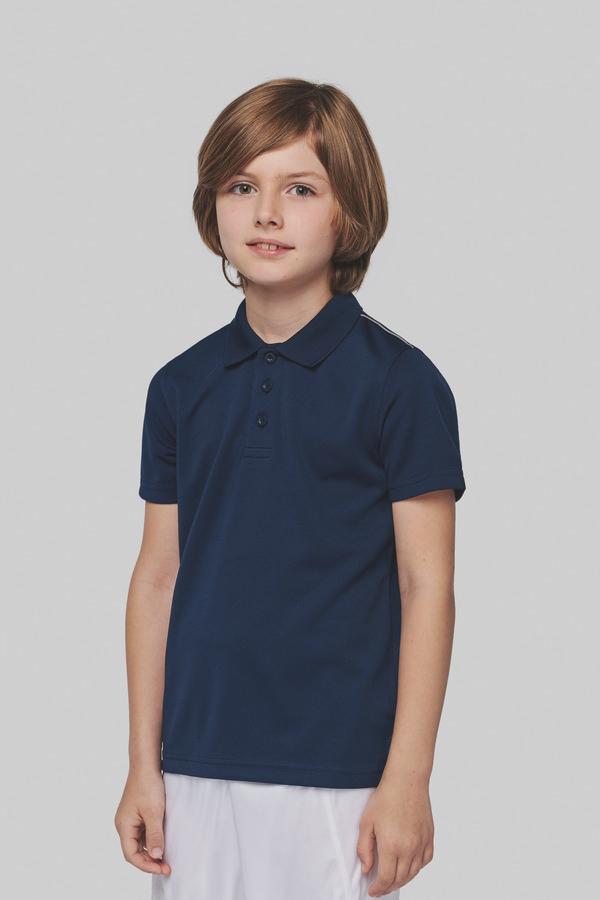 picto Polo De Deportivo Infantil Bordado E Impreso Sporty Royal Blue