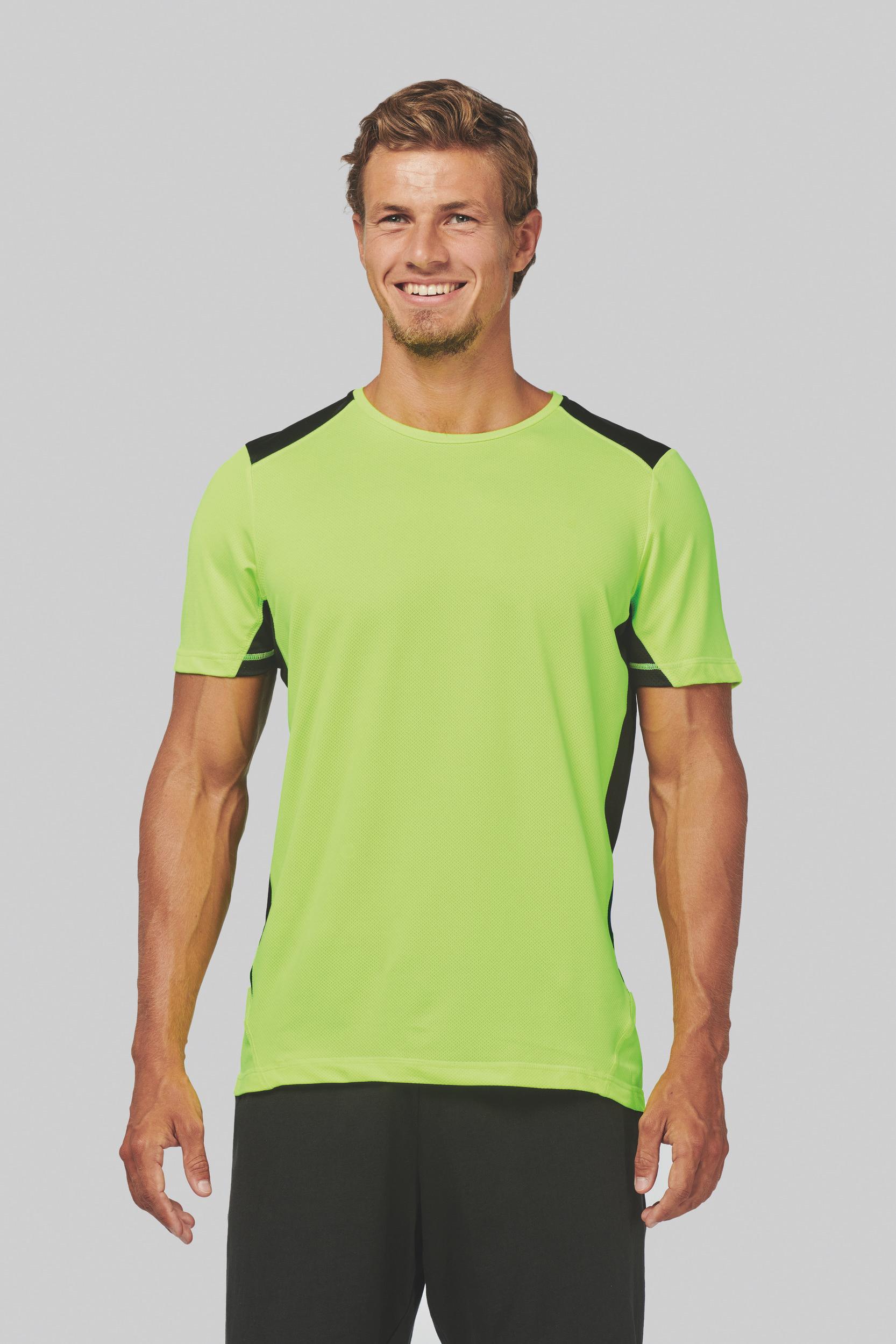 pictoTee-Shirt Sport Homme | Logo Et Texte En Impression Et Broderie Lime / Dark Grey