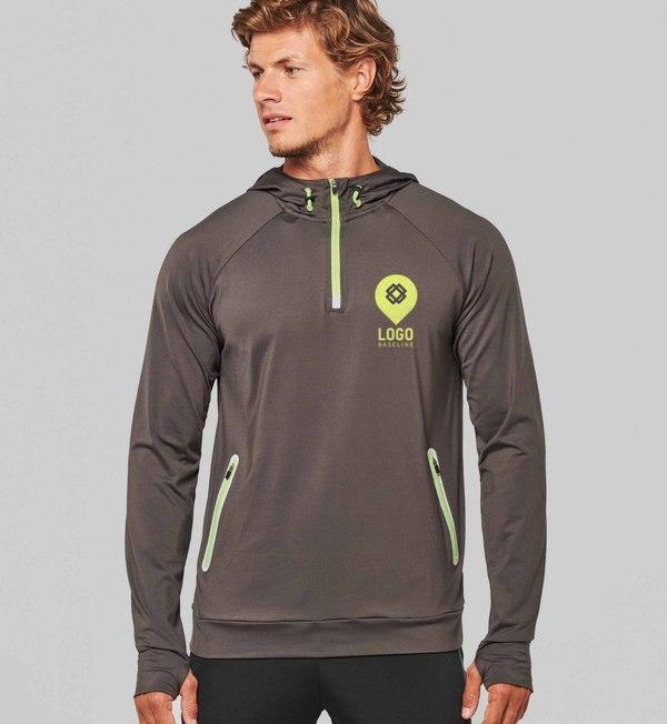 picto Sudadera De Deporte Con Capucha Personalizada | Bordado E Impresión Dark Grey