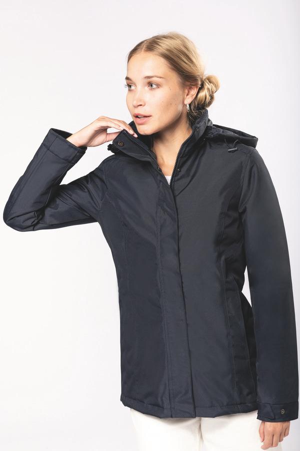 picto Parka Femme 100% Polyester | Broderie Et Flex Navy