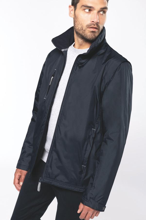 picto Blouson 2 En 1 | Manches Amovibles | Broderie Et Flex Navy / Grey