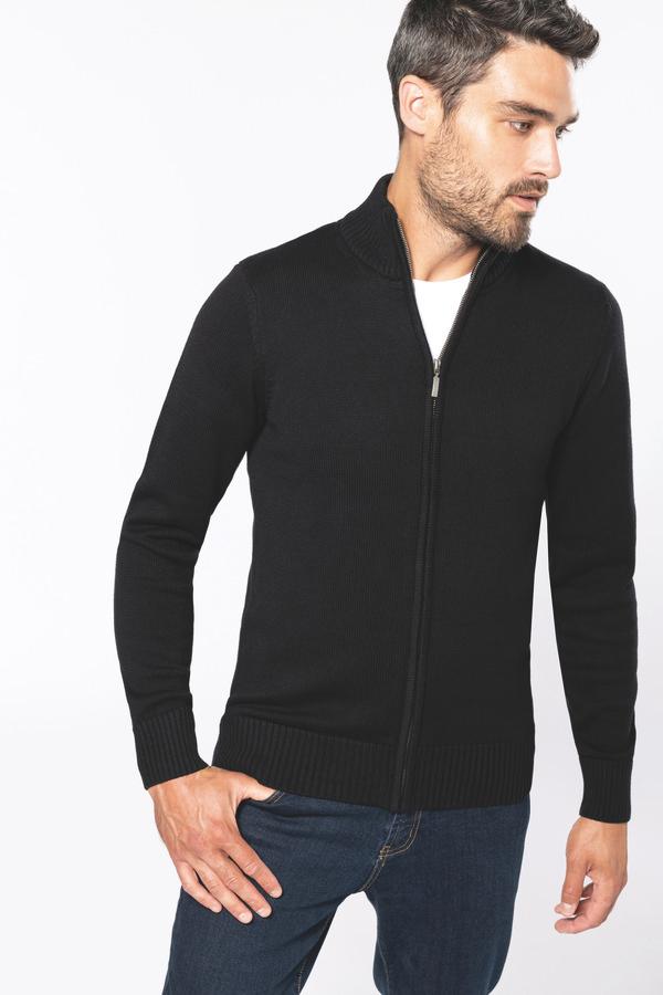 Cardigan Algodón Cremallera Hombre