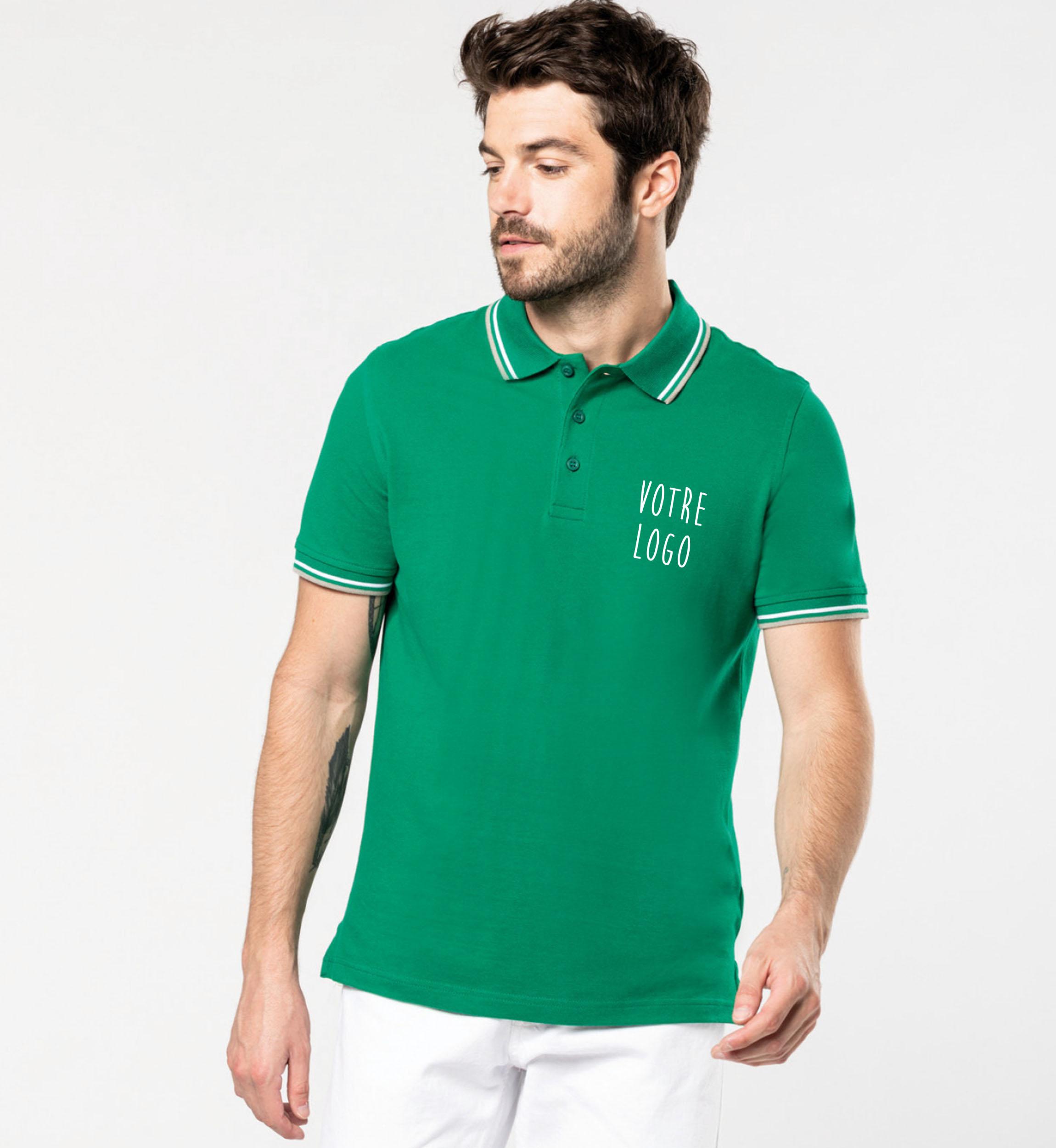 Polo Homme Maille Piquées 2 bandes