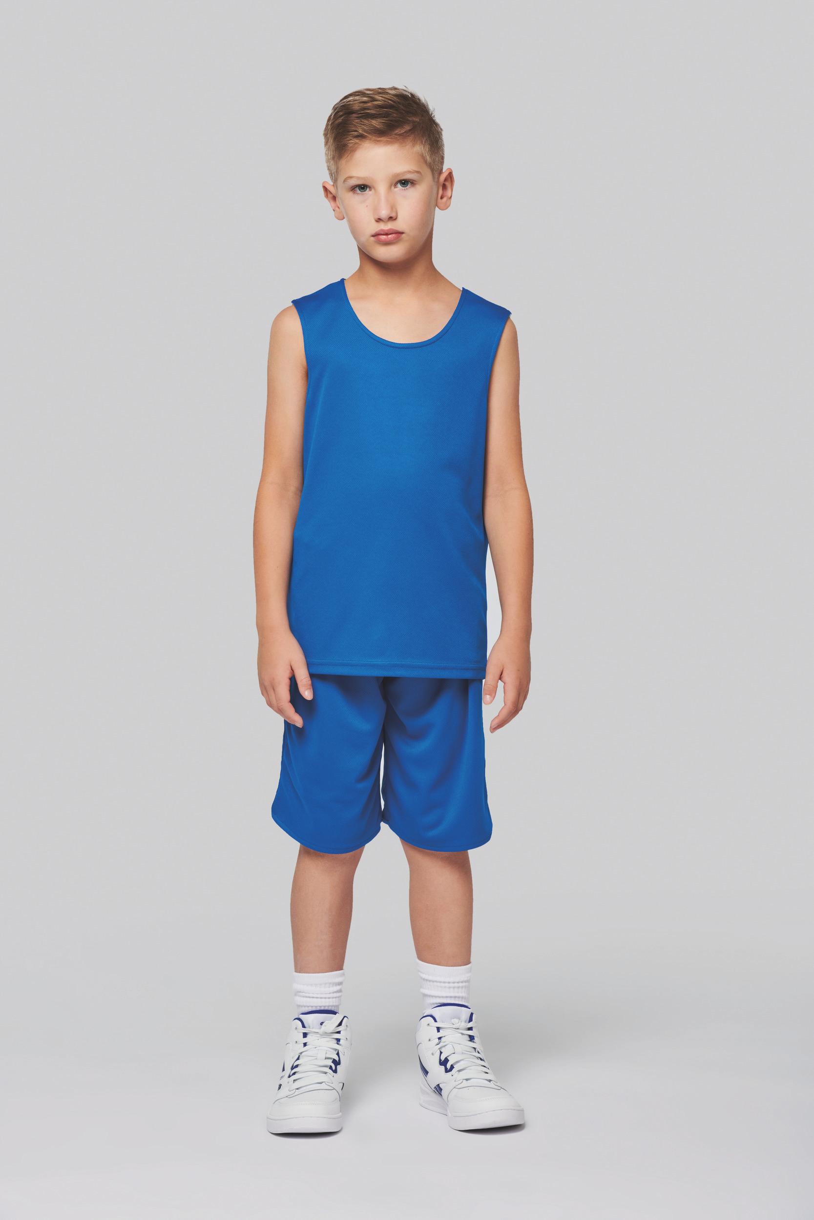 pictoTenue De Sport Enfant À Personnaliser | Maillot + Short | Réversible  Black / White