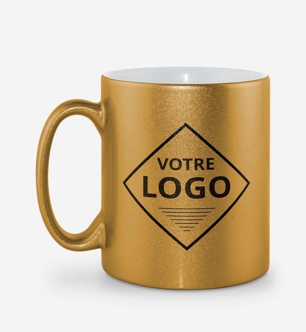 picto Mug En Céramique Avec Couleur Métallique Personnalisable Or