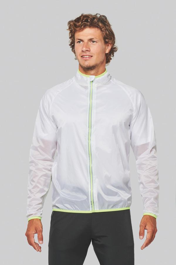 picto Veste De Pluie Légère - Style K-Way - Idéale Pour Le Sport Transparent White