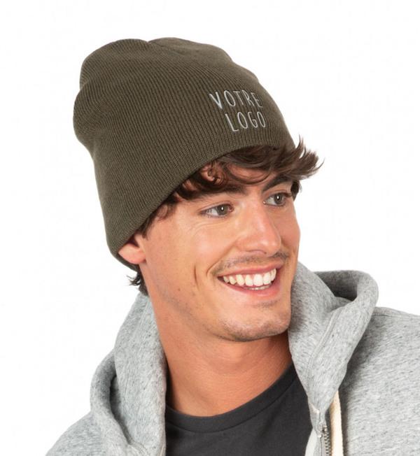 picto Bonnet Intérieur Polaire Doux Et Chaud  Khaki