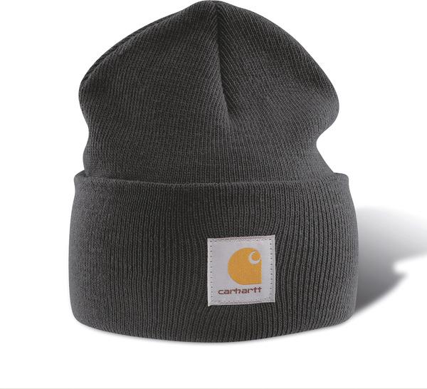 picto Bonnet À Revers Carhartt - Bonnet Brodé Black