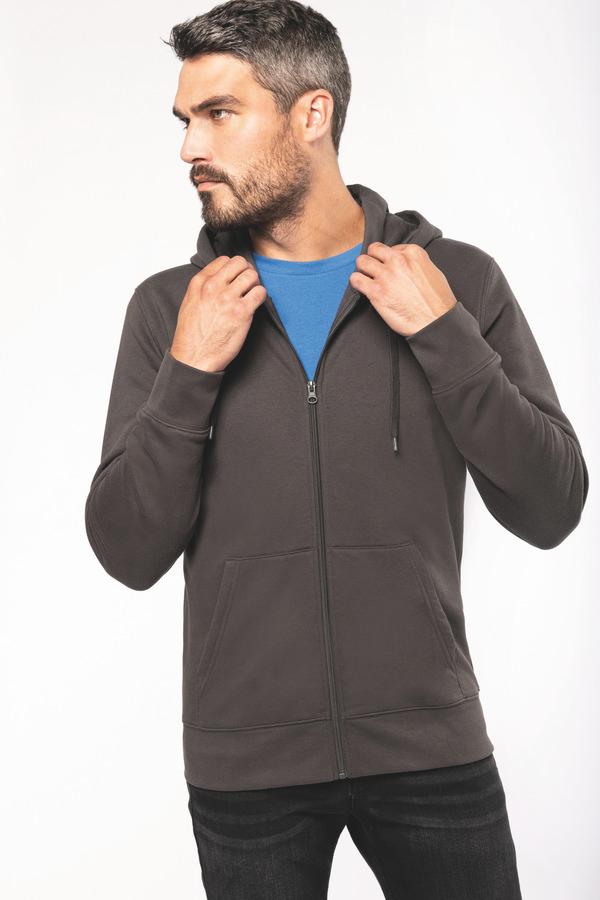 picto Sweat-Shirt À Capuche Écoresponsable Zippé Homme | Impression Et Broderie Sage