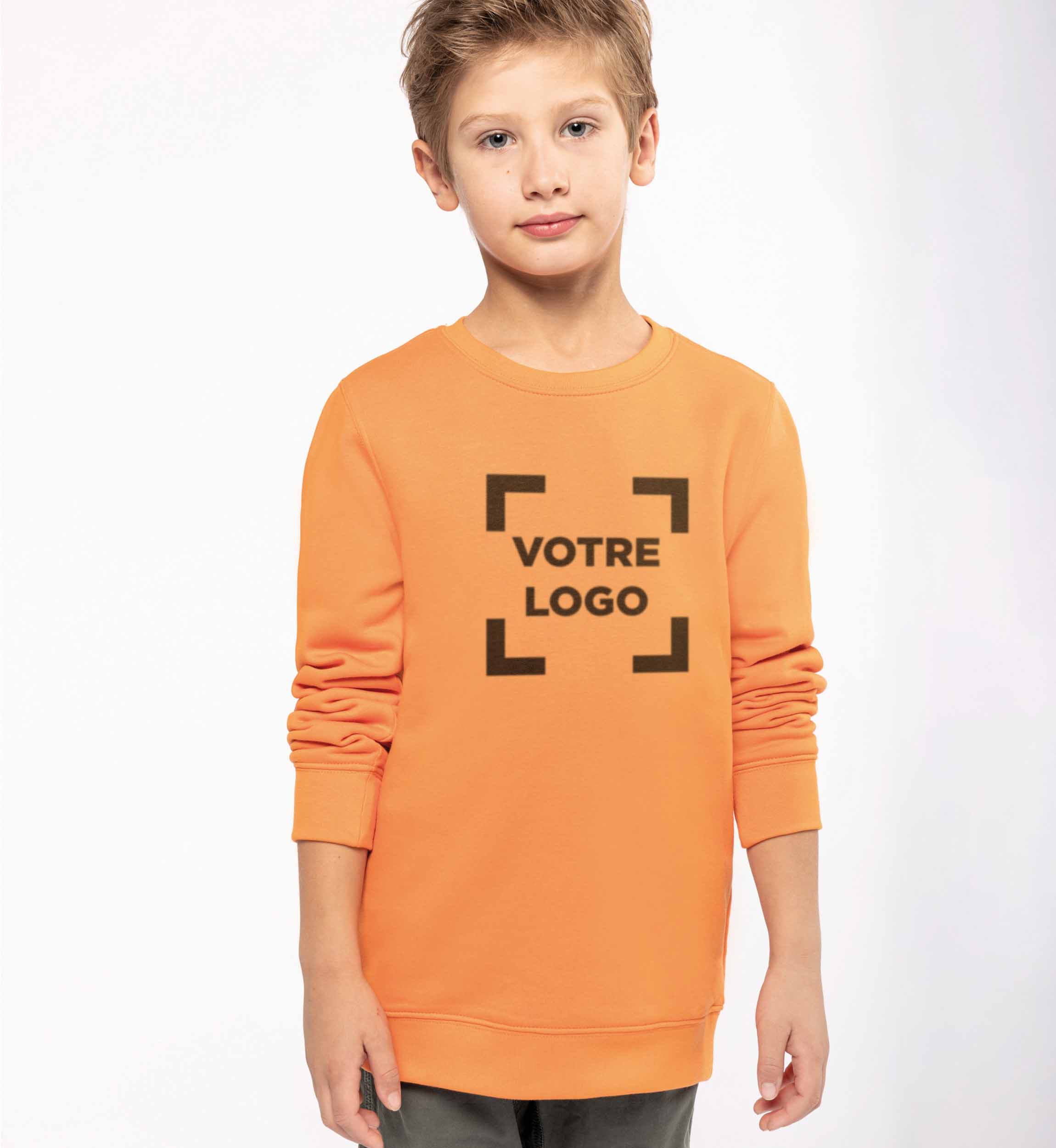 pictoSweat-Shirt Écoresponsable Col Rond Enfant | 100% Coton Bio | Impression Et Broderie 