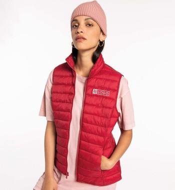 Bodywarmer recyclé léger femme personnalisée