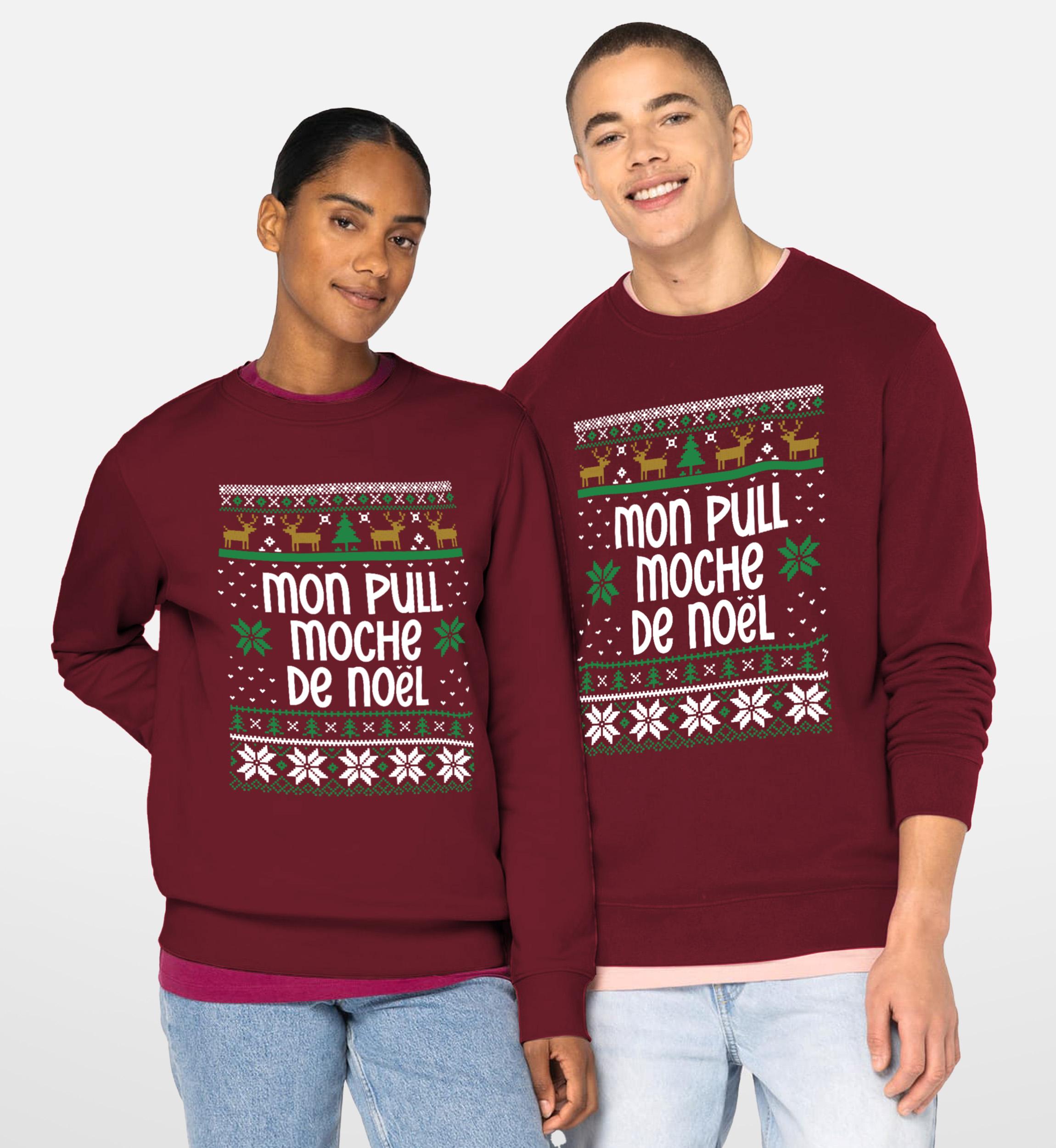 Mon Pull Moche de Noël Motif Renne