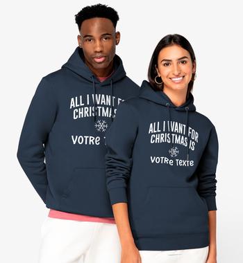 Sweat All i Want for christmas is snow personnalisable