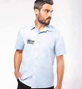 Camisa Popeline Manga Corta Popeline Hombre 