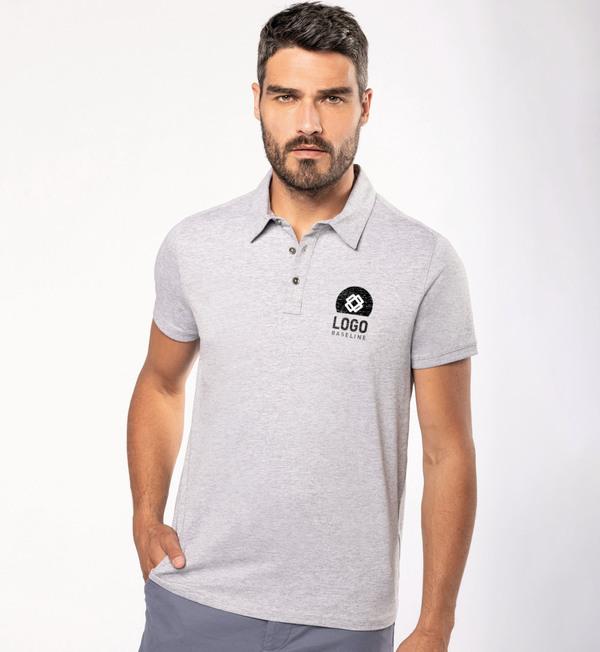 picto Polo Jersey Homme Personnalisable Red