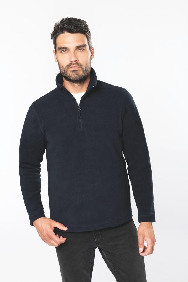 Customizable Microfleece With Zip Collar On Tunetoo