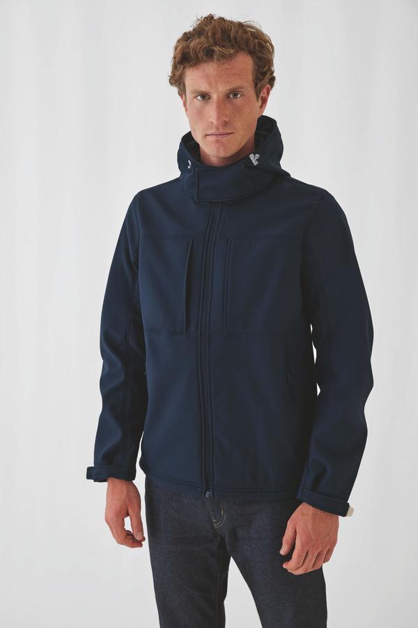 picto Veste Softshell Homme À Capuche White