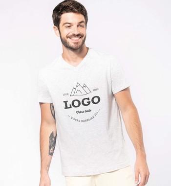 Camiseta Hombre personalizada Cuello en V 180g