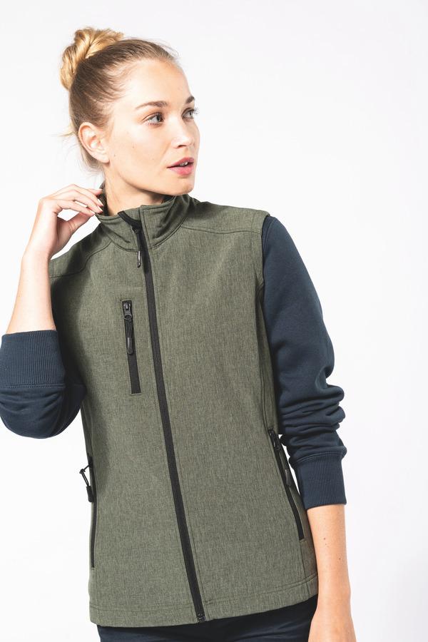 picto Customizable Women's Sleeveless Softshell Jacket Navy