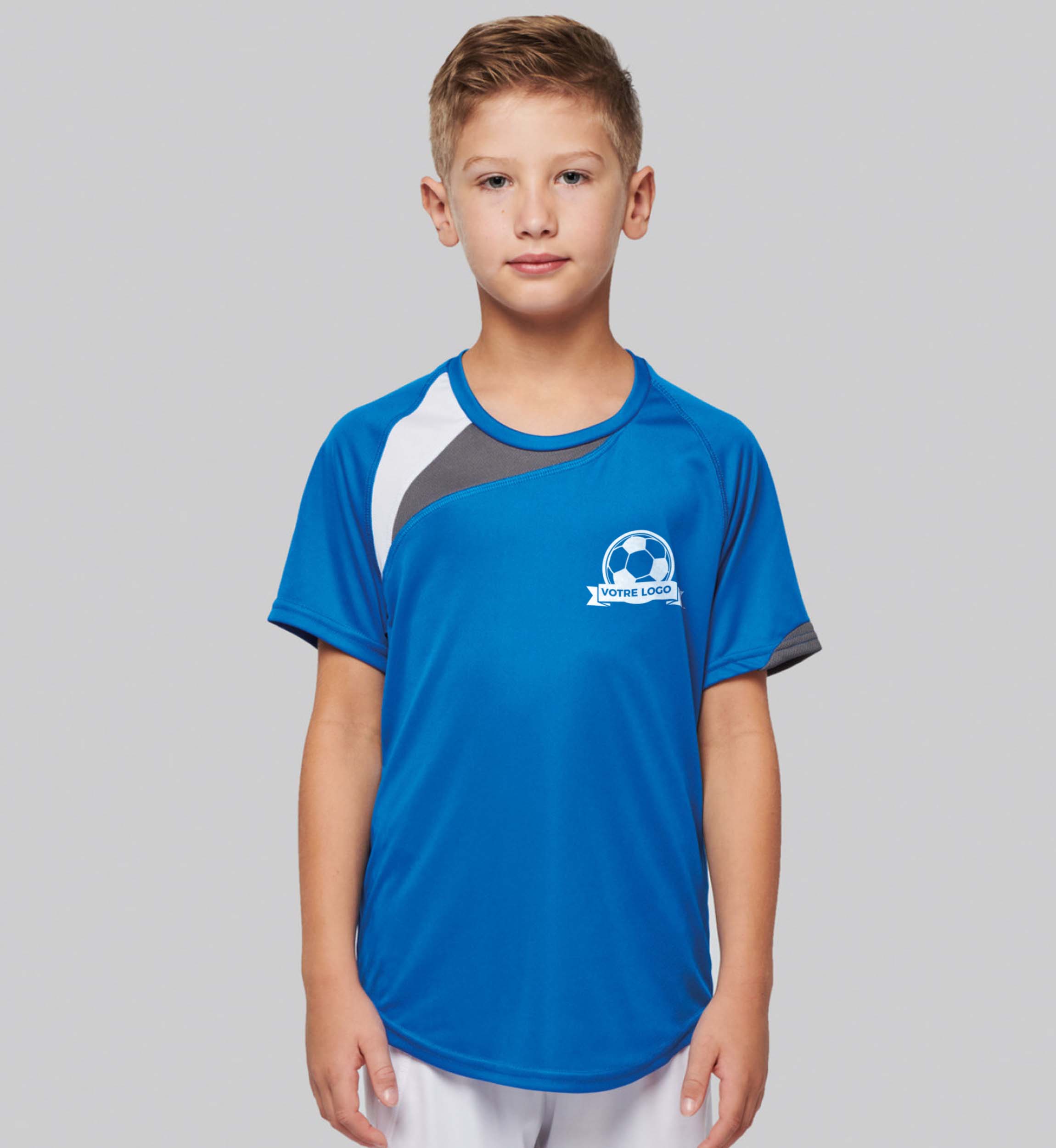 T-shirt Sport Manches Courtes Tricolore Enfant