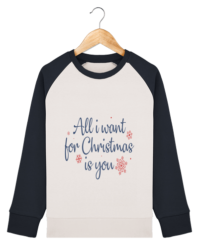 Sweat baseball enfant All i want for christmas is you par Nana