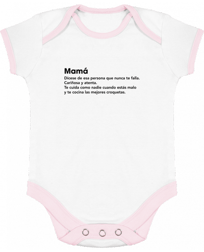 Body bébé manches contrastées Mamá definición par tunetoo