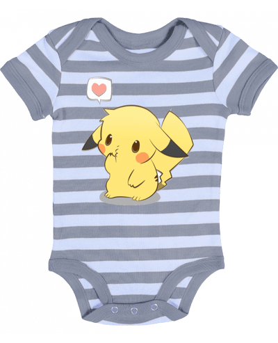 Body Bébé Rayé Pikachu Love - Ketsøu