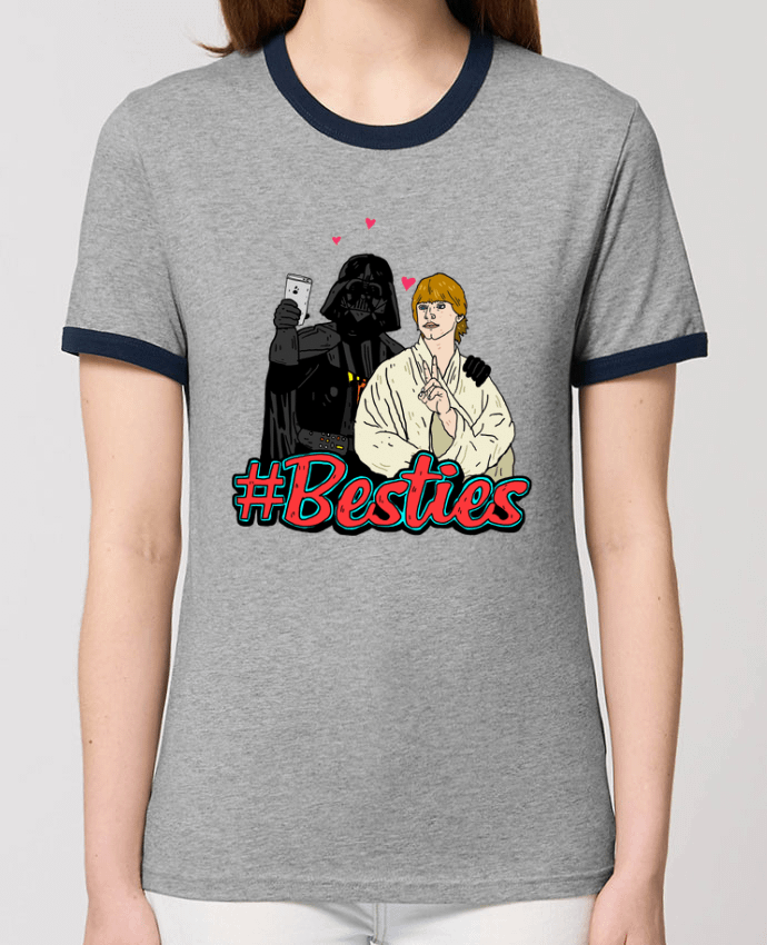 T-Shirt Contrasté Unisexe Stanley RINGER #Besties Star Wars por Nick cocozza