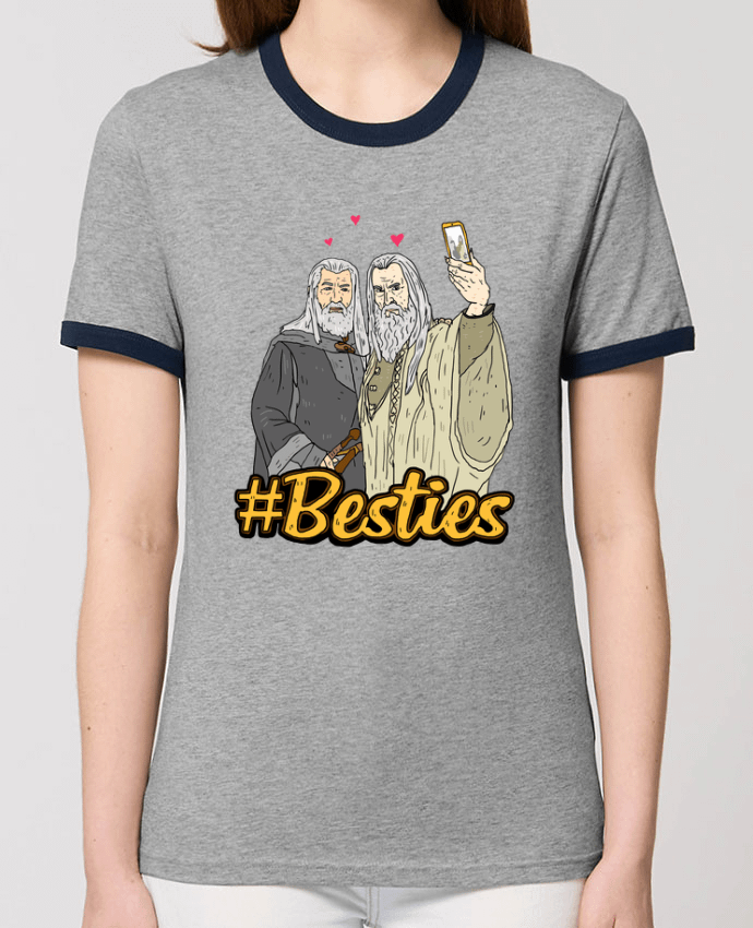 T-Shirt Contrasté Unisexe Stanley RINGER #Besties Seigneur des anneaux por Nick cocozza