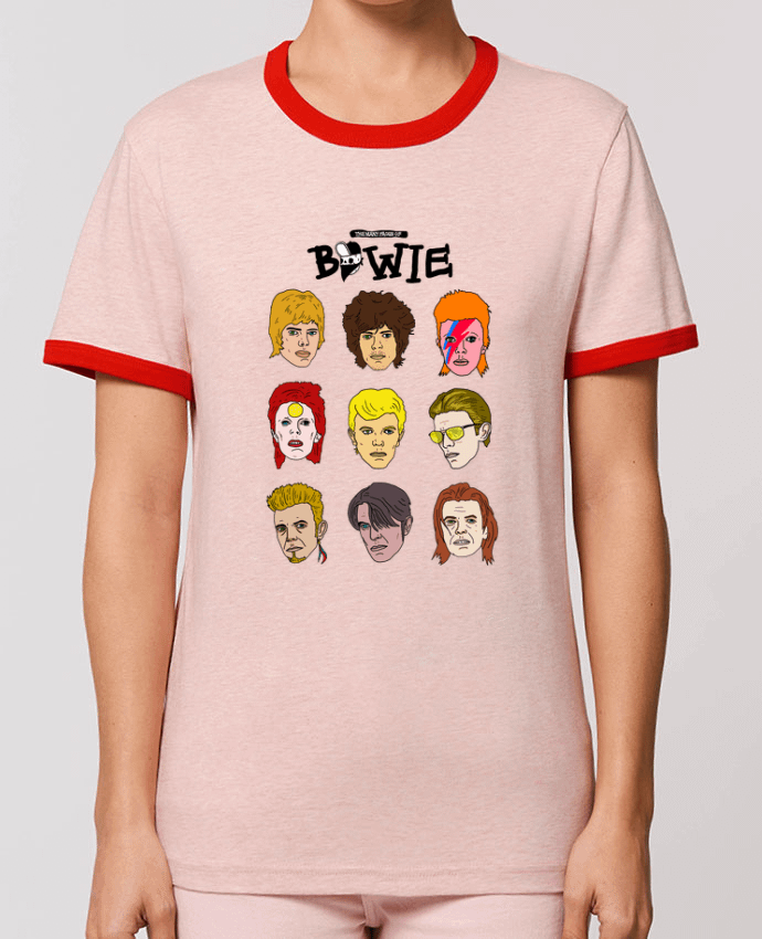 T-Shirt Contrasté Unisexe Stanley RINGER Bowie por Nick cocozza