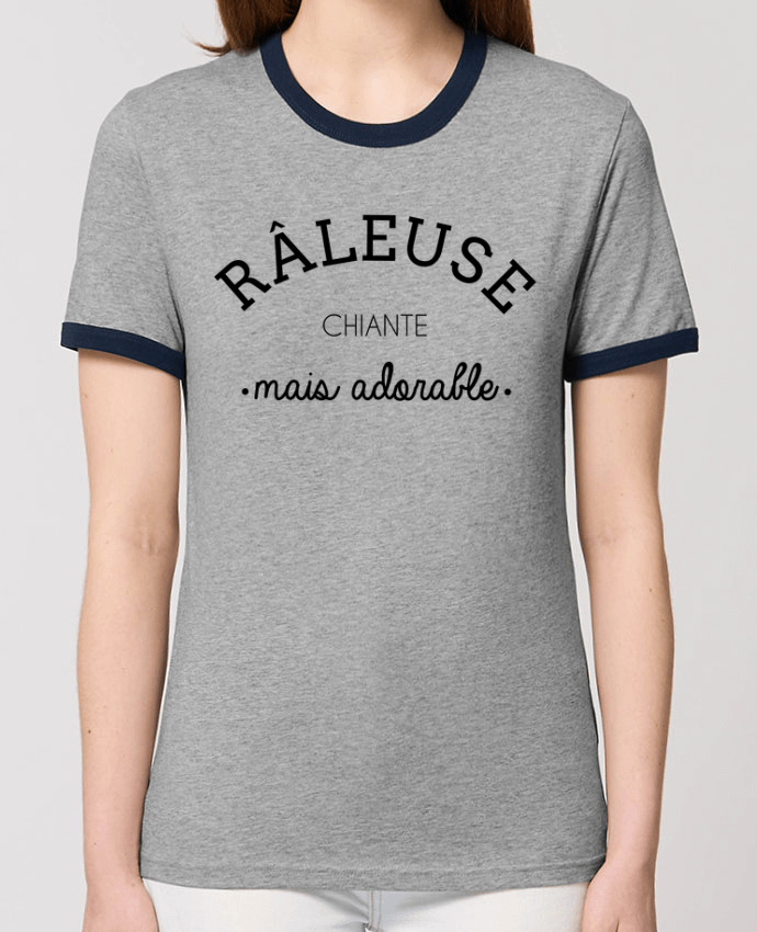 T-Shirt Contrasté Unisexe Stanley RINGER Râleuse chiante mais adorable por La boutique de Laura