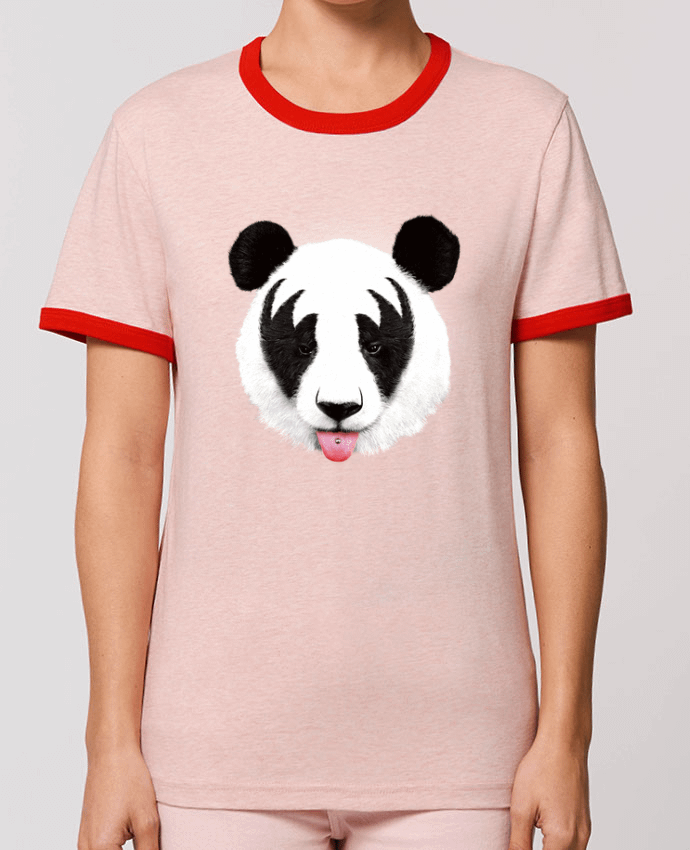 T-Shirt Contrasté Unisexe Stanley RINGER Kiss of a panda by robertfarkas