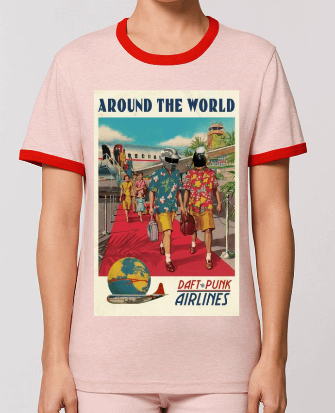 T-Shirt Contrasté Unisexe Stanley RINGER Arount the World by 