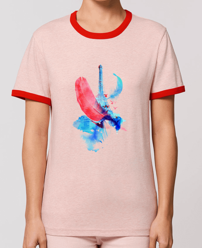 T-Shirt Contrasté Unisexe Stanley RINGER Pigeons of Paris por robertfarkas